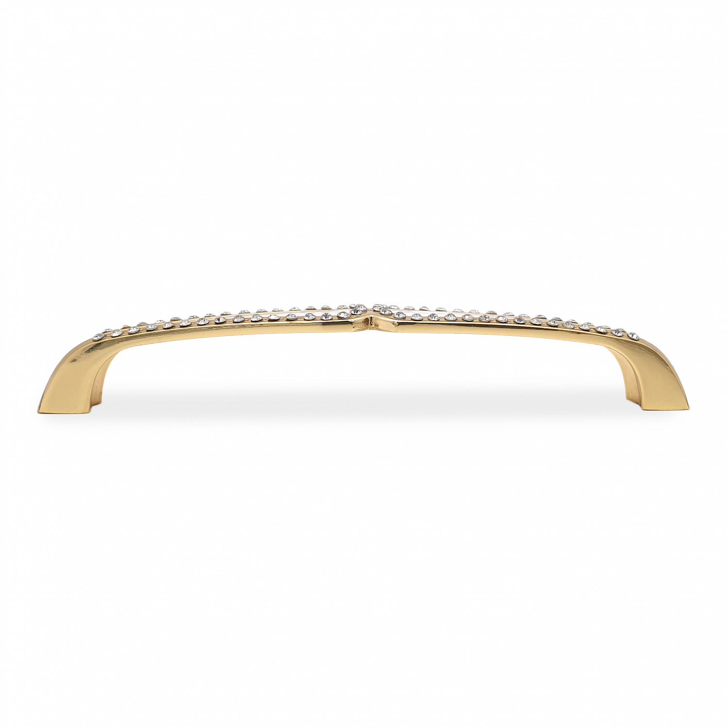 Ручка мебельная SOLLER 690-128 белая/золото со стразами