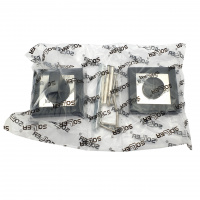 Завертка дверная для ванных комнат SOLLER ZDK-8ESS черный/хром