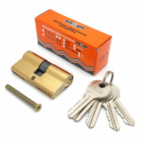 Механизм цилиндровый SOLLER F5 золото 60мм, 5 ключей (25+10+25) Zn.S
