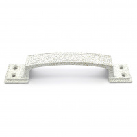 Ручка-скоба дверная РС-100-1 антик/белое золото (литьё, ЦАМ)