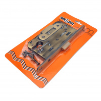 Замок врезной бесшумный для межкомнатных дверей SOLLER 600ЕТ-AB бронза под ключ (цилиндровый механизм)