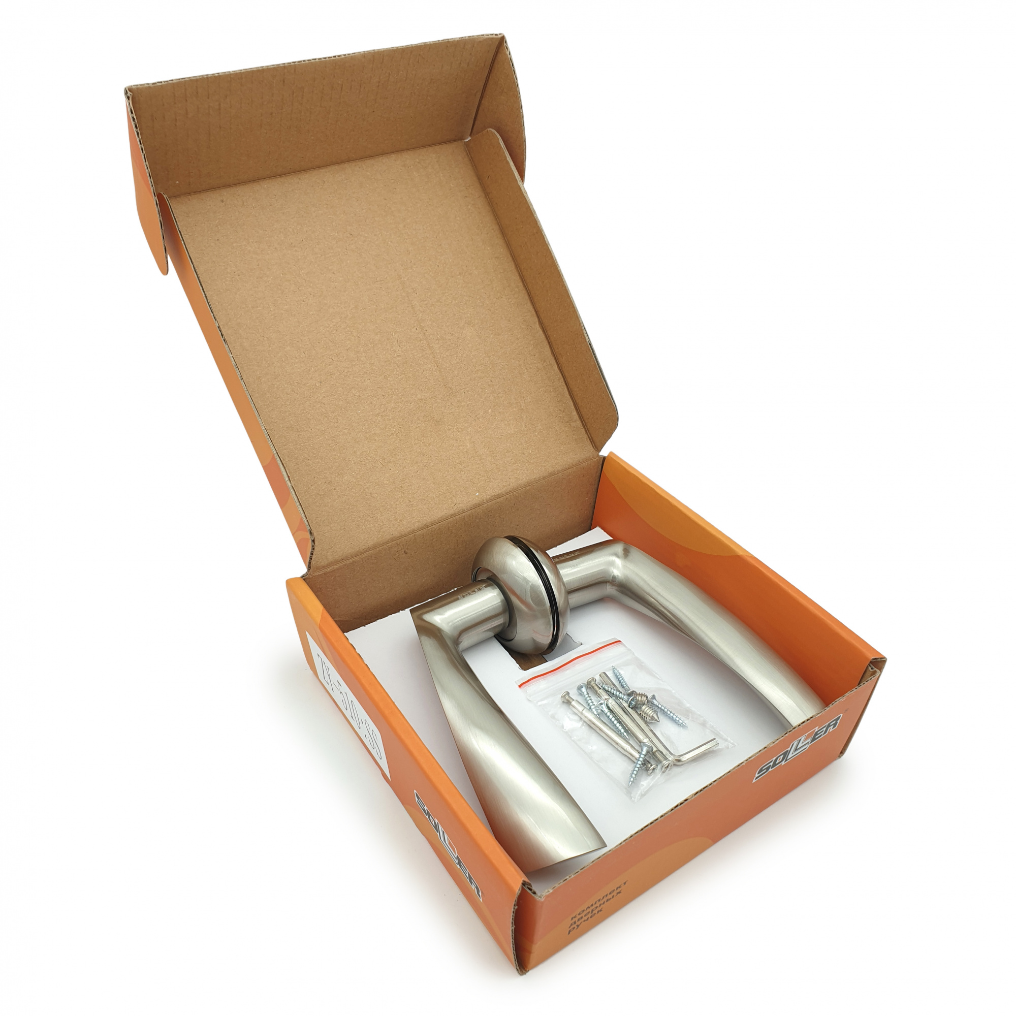 Комплект дверных ручек SOLLER ZY-510 SS матовый никель