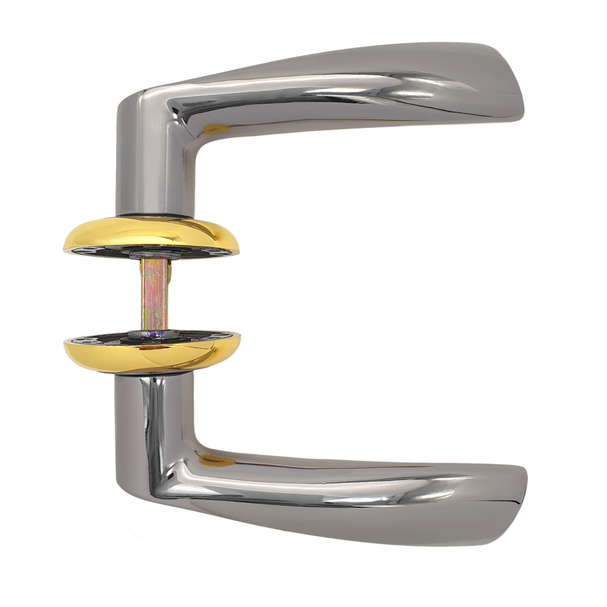 Комплект ручек для межкомнатных дверей SOLLER R257 BN/GP графит/золото