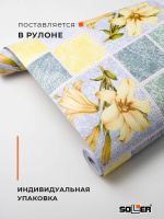 Пленка самоклеящаяся 0,45*8 м 8237В лилия на сиреневом фоне