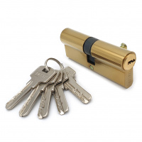Механизм цилиндровый SOLLER F5 золото 80мм, 5 ключей латунь/металл, профильный ключ (35+10+35) Cu.С