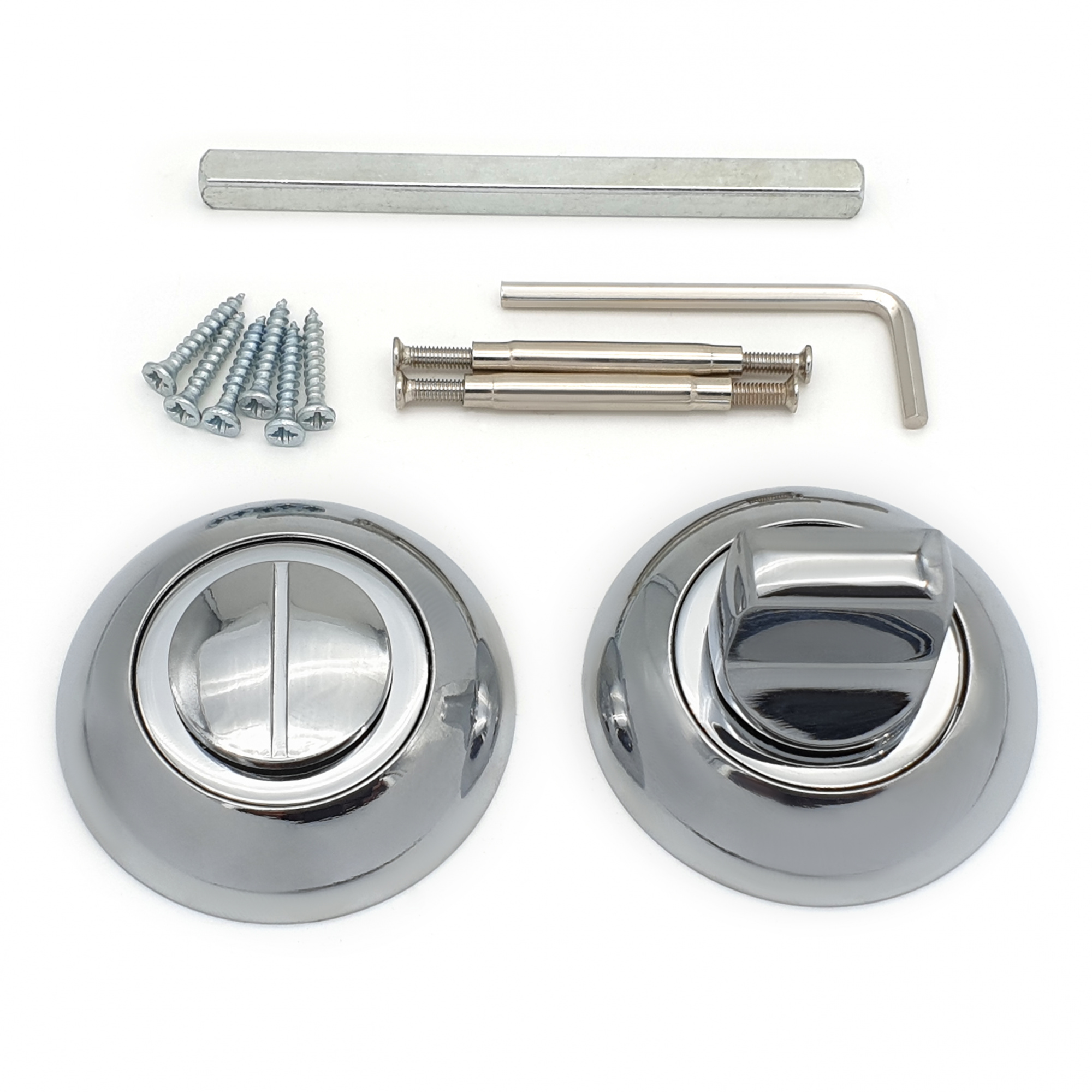 Завертка дверная для ванных комнат SOLLER BK-02 CP хром для ванных комнат