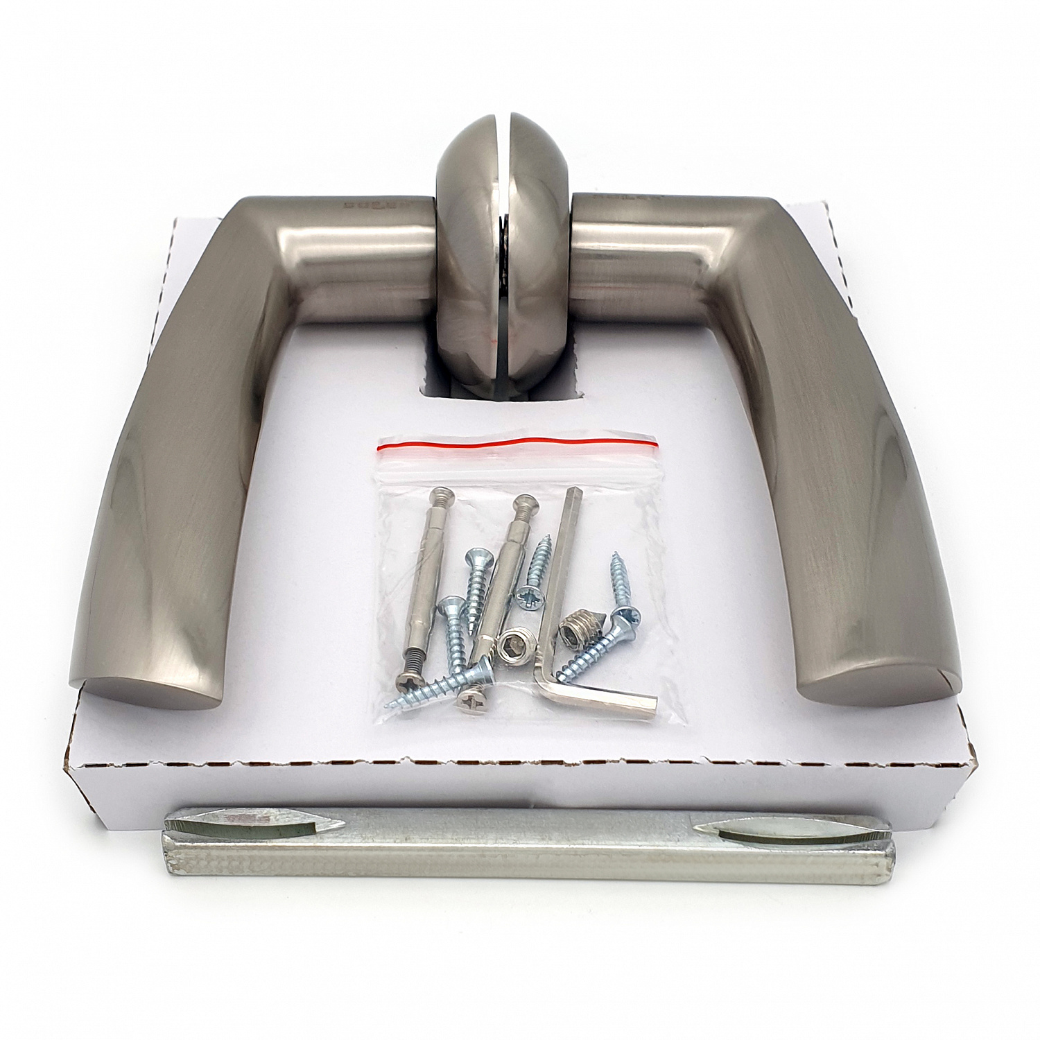 Комплект дверных ручек SOLLER ZY-510 SS матовый никель