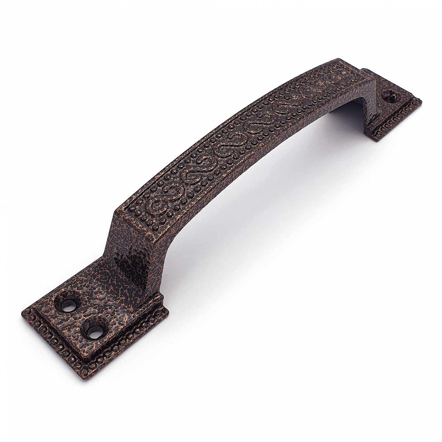 Ручка-скоба дверная РС-100-1 антик/медь (литьё, ЦАМ)