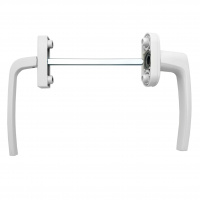 Ручка оконная двухсторонняя белая алюминиевая BHS-F-01