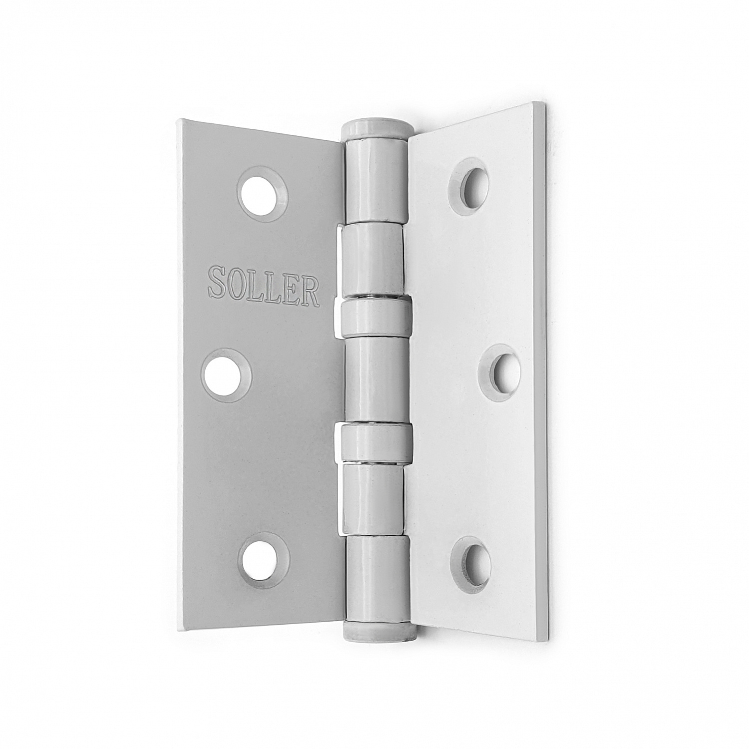 Петля дверная прямая 3" SOLLER белая (сталь 75*65*2,5)