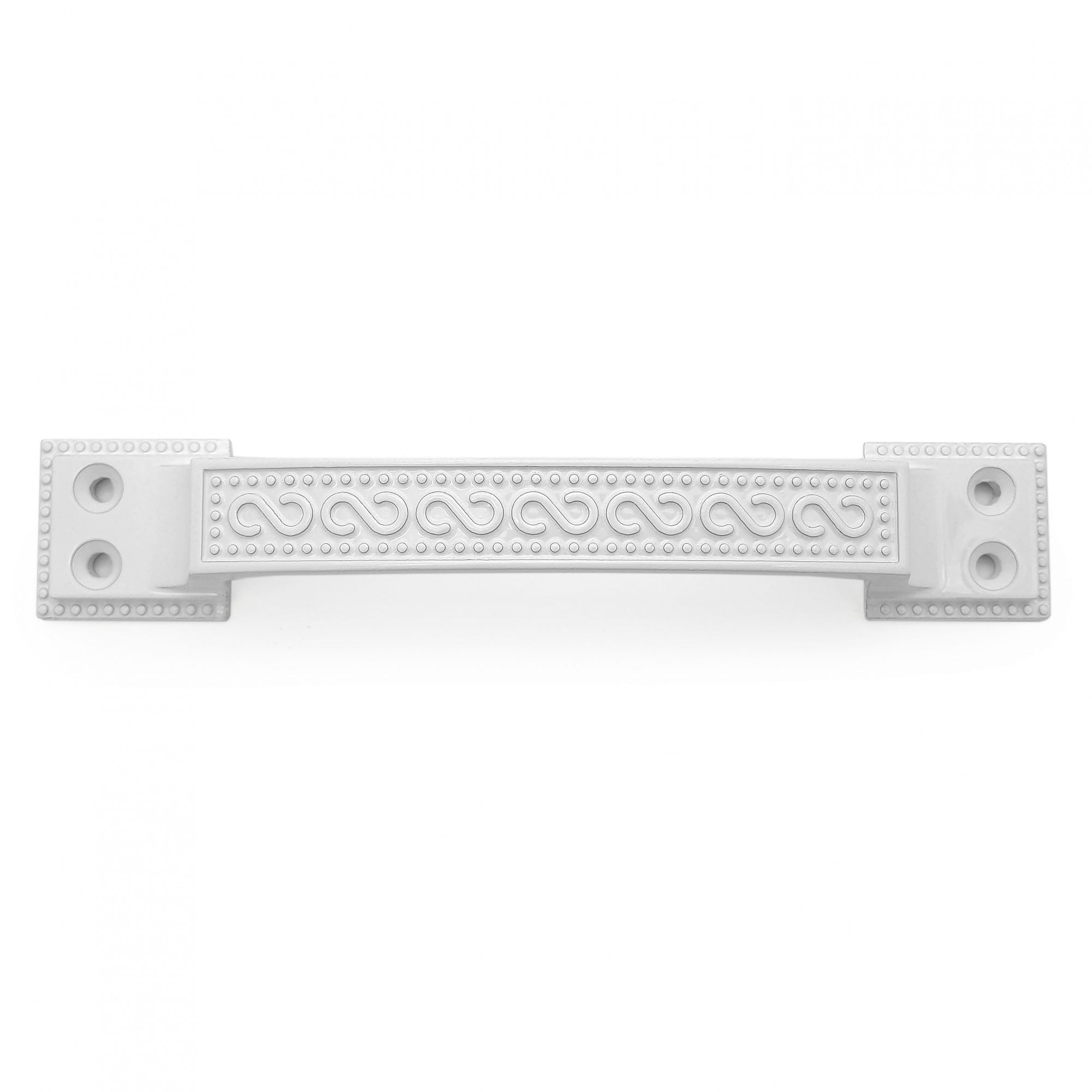 Ручка-скоба дверная РС-100-1 белый глянец (литьё, ЦАМ)