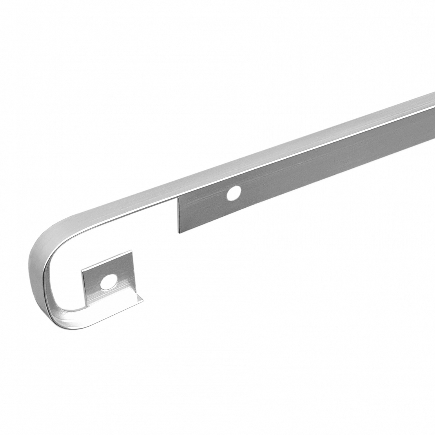 Планка для столешниц "Скиф" 28 мм 600 мм щелевая матовый хром