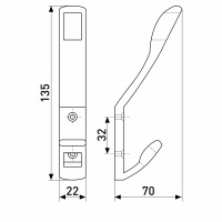 206-КВ8  белый глянец крючок