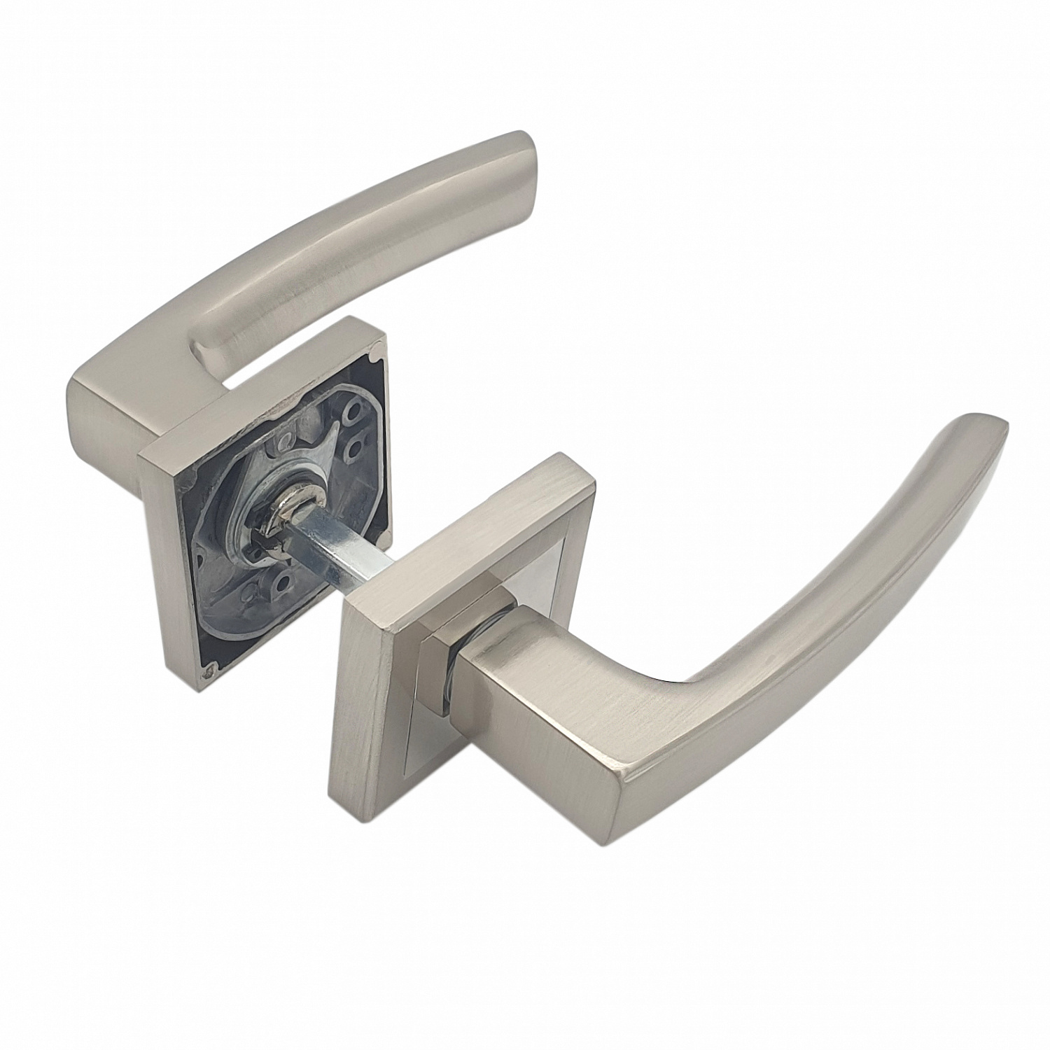 Комплект дверных ручек SOLLER KR-81AE8S сатин/хром 