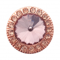 Ручка-кнопка мебельная SOLLER 872-К медь глянцевая RG со стразами