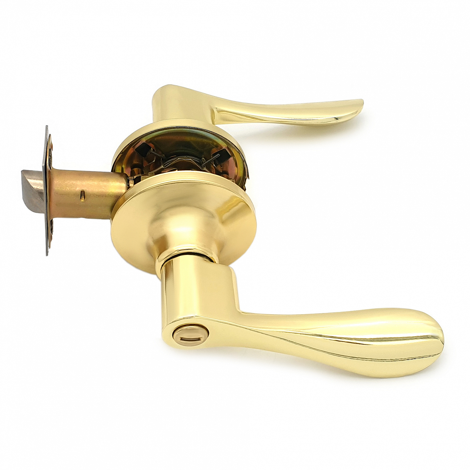 Ручка-защелка нажимная межкомнатная SOLLER R 891 ВКРВ золото без ключа с фиксатором