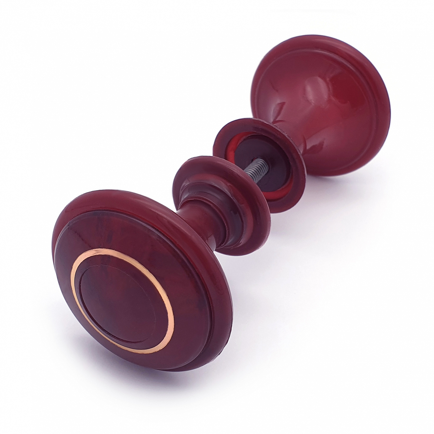 Ручка-стяжка дверная РДП-02-5 вишня малая с кольцом