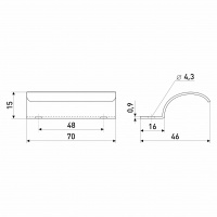 Ручка-ракушка балконная (внешняя) 50 мм металл
