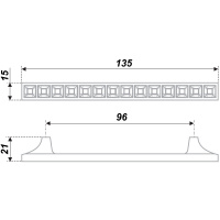 Ручка мебельная SOLLER 603-96 хром со стразами