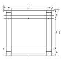 Бутылочница 2-х уровневая SOLLER 200 мм 444*150*470 мм с полным выдвижением