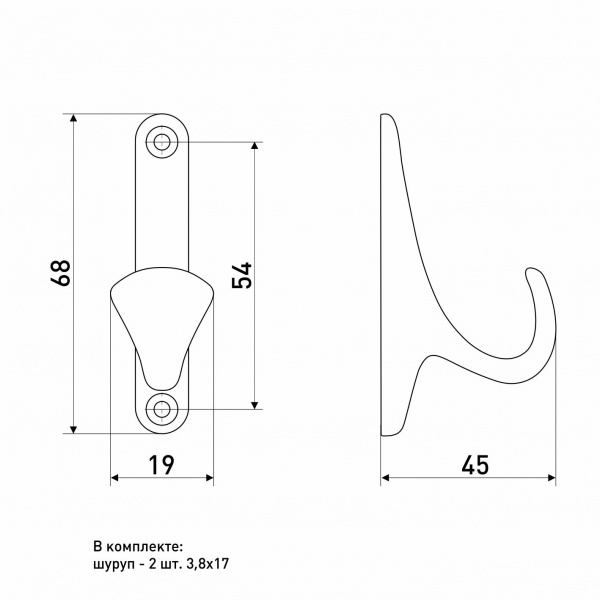 Крючок SOLLER 214 черный