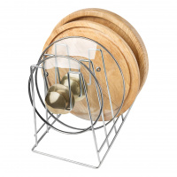 Подставка под крышки настольная белая вертикальное расположение крышек