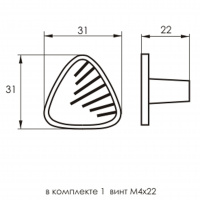 Ручка-кнопка мебельная SOLLER 29-ZY античная медь