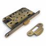 Замок врезной бесшумный для межкомнатных дверей SOLLER 600WC-АВ бронза без ключа под фиксатор или завертку