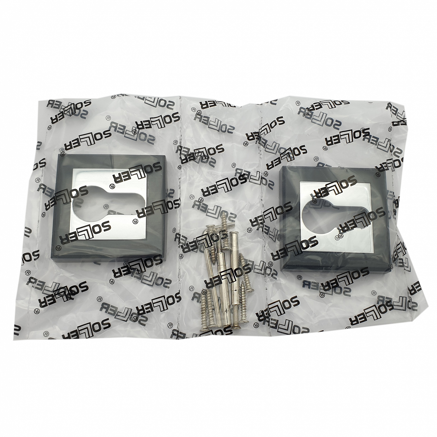 Накладка на цилиндровый механизм (ключевина) SOLLER NDK-8 ESS черный/хром