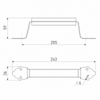 Ручка-скоба с деревянными накладками РС 140 Пл