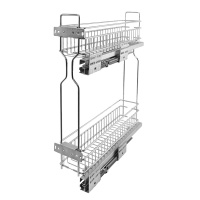 Бутылочница 2-х уровневая правая SOLLER ПР-150 мм 450*95*500 мм направляющие скрытого типа с доводчиком