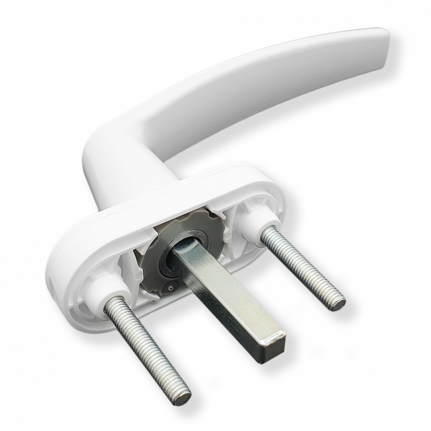 Ручка для пластиковых окон Плутон (Виктория) белая 8-ми позиционная