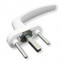 Ручка для пластиковых окон Плутон (Виктория) белая 8-ми позиционная