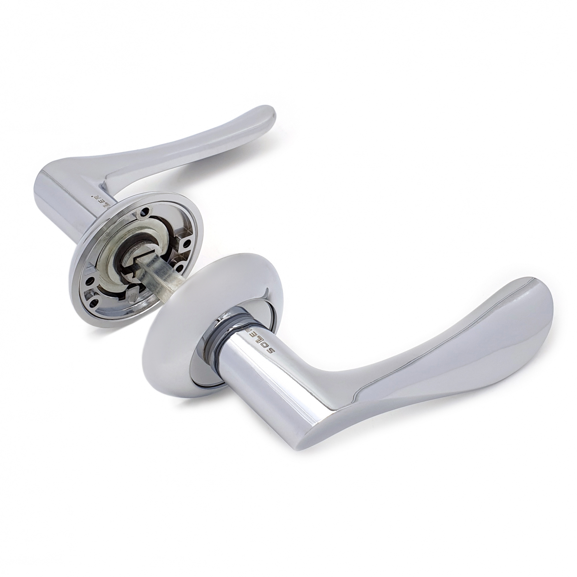 Комплект дверных ручек SOLLER ZY-508 CP хром