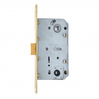 Замок врезной бесшумный для межкомнатных дверей SOLLER 600WC-РВ золото без ключа под фиксатор или завертку