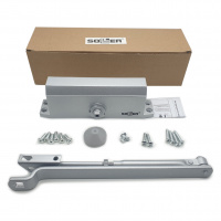 Доводчик дверной SOLLER №502 серебристый для дверей весом 80-100 кг