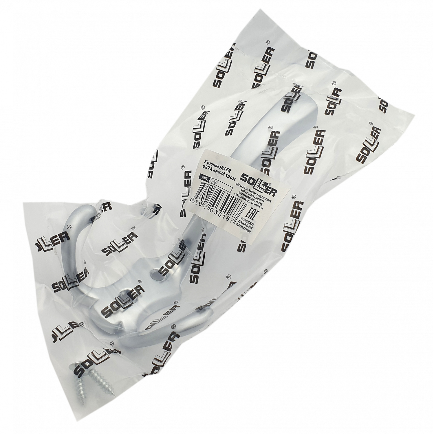 Крючок SOLLER 827A матовый хром