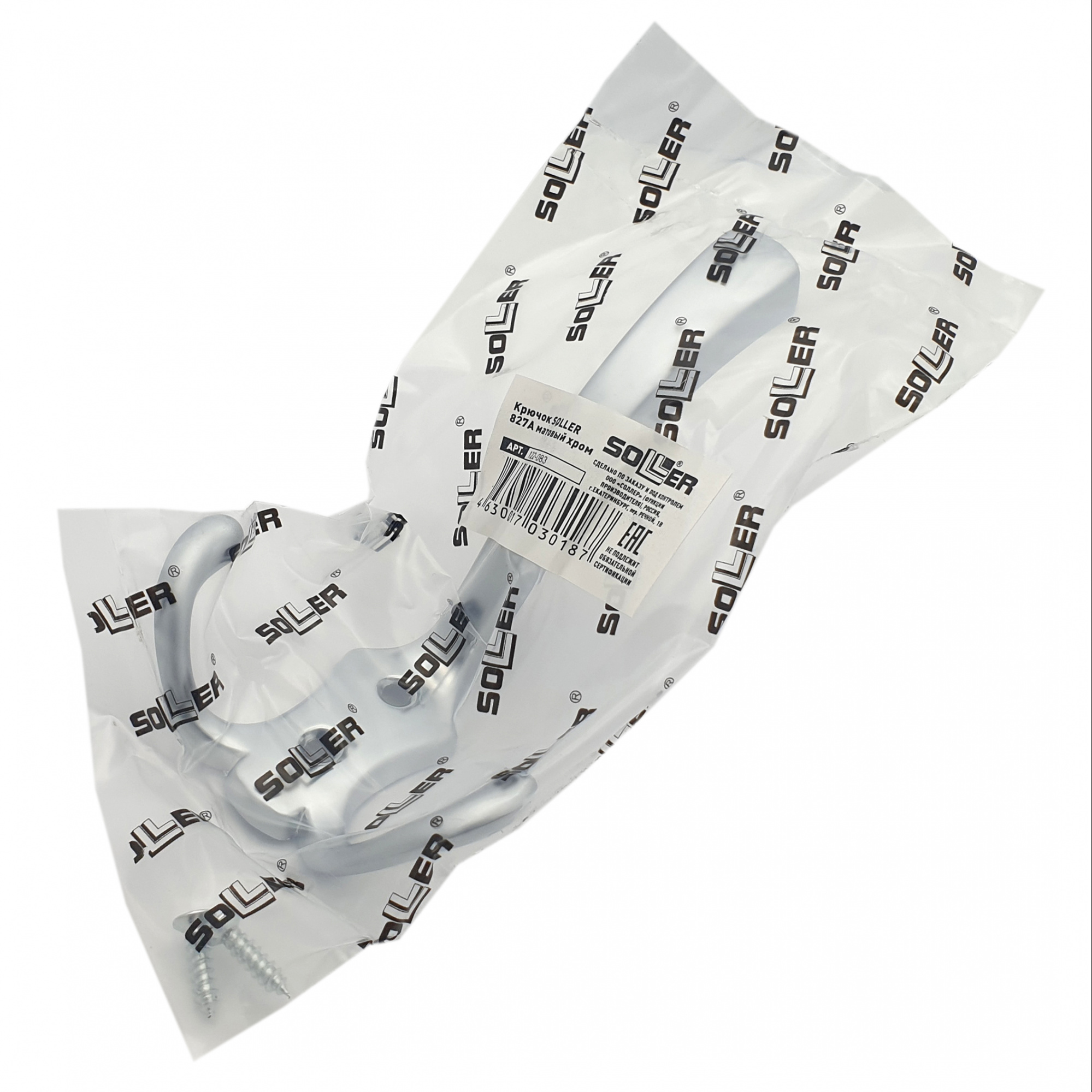 Крючок SOLLER 827A матовый хром