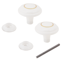 Ручка-стяжка дверная РДП-01-1 белая большая с кольцом 