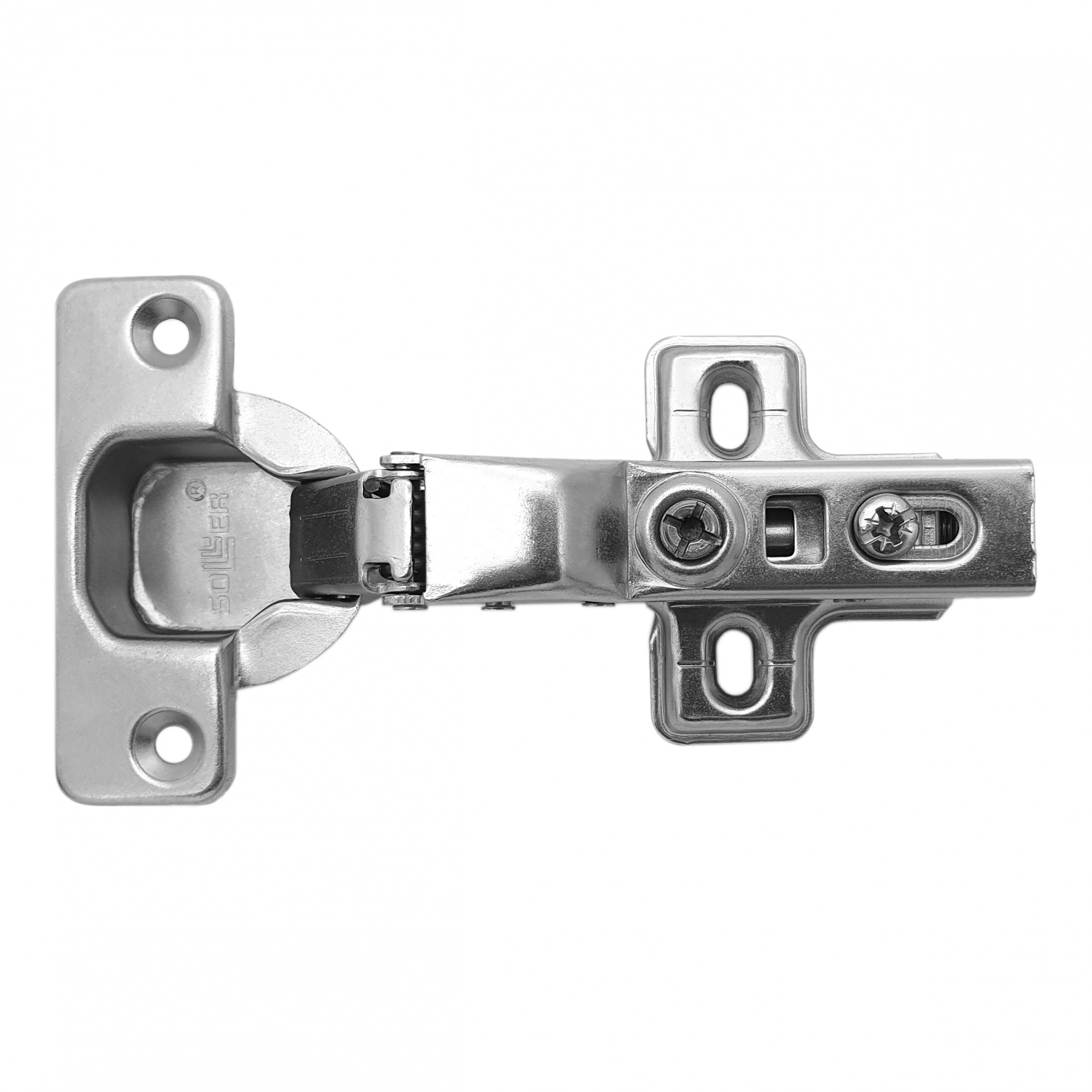 Петля мебельная полунакладная SOLLER 1110-Стандарт с доводчиком Сlip-on 