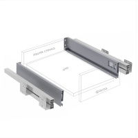 Тандембокс полного выдвижения SOLLER 500 мм h-90 мм серый 14 мм 