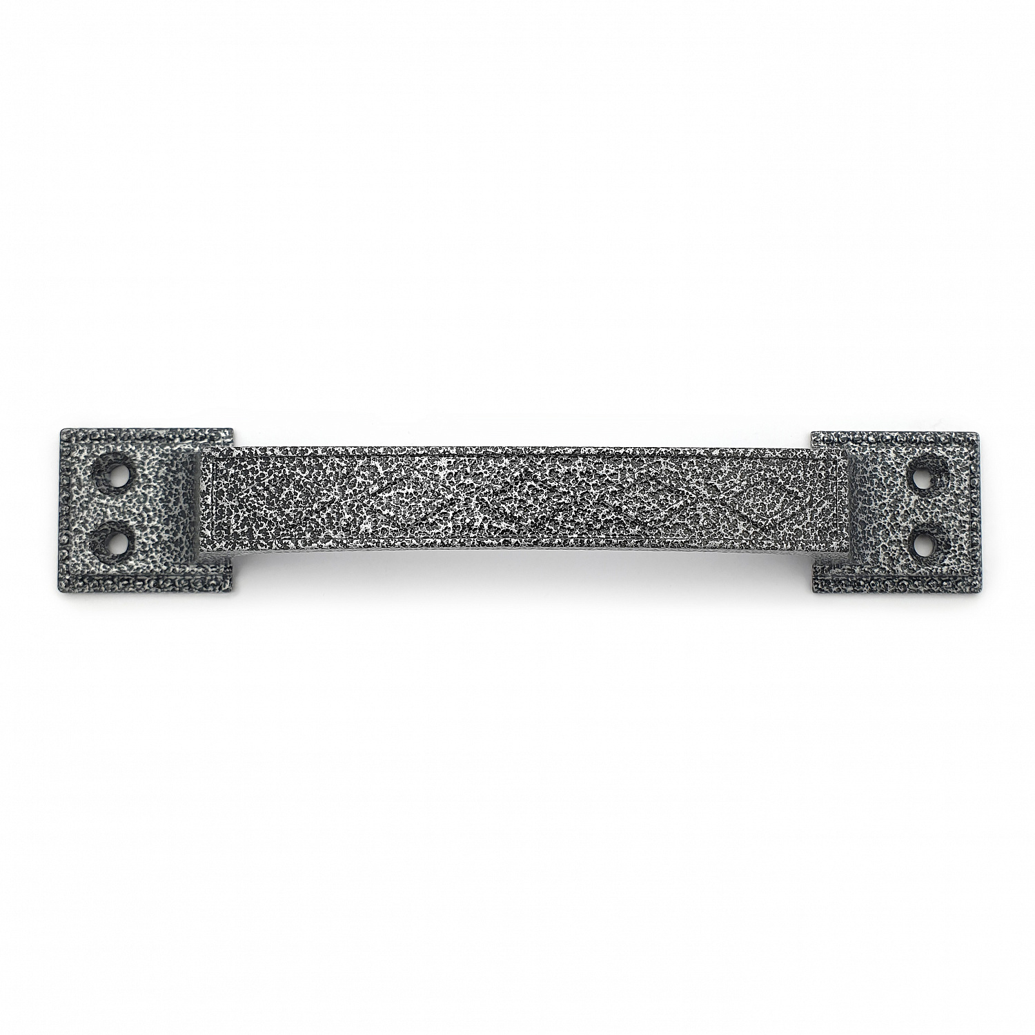 Ручка-скоба дверная РС-100-3 антик/серебро (литьё, ЦАМ)