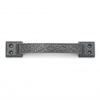 Ручка-скоба дверная РС-100-3 антик/серебро (литьё, ЦАМ)