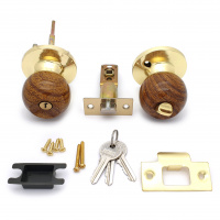 Ручка-защелка /кноб/ межкомнатная SOLLER 7817 ETPВ золото с ключом и фиксатором