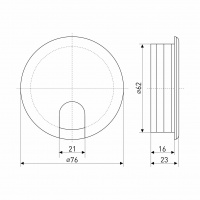 Розетка для компьютерного стола (орех)