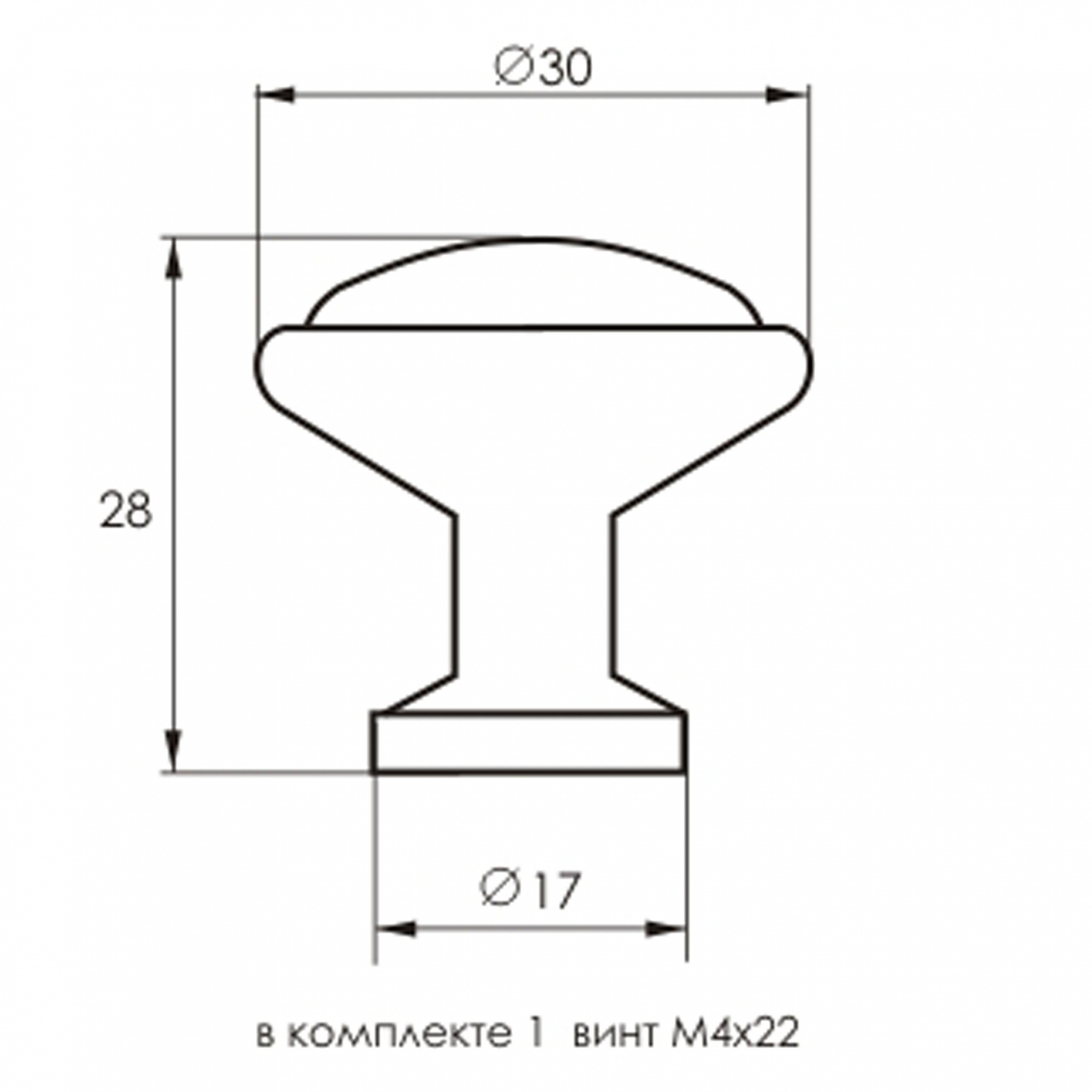 Ручка-кнопка мебельная с керамической вставкой SOLLER А15-CS