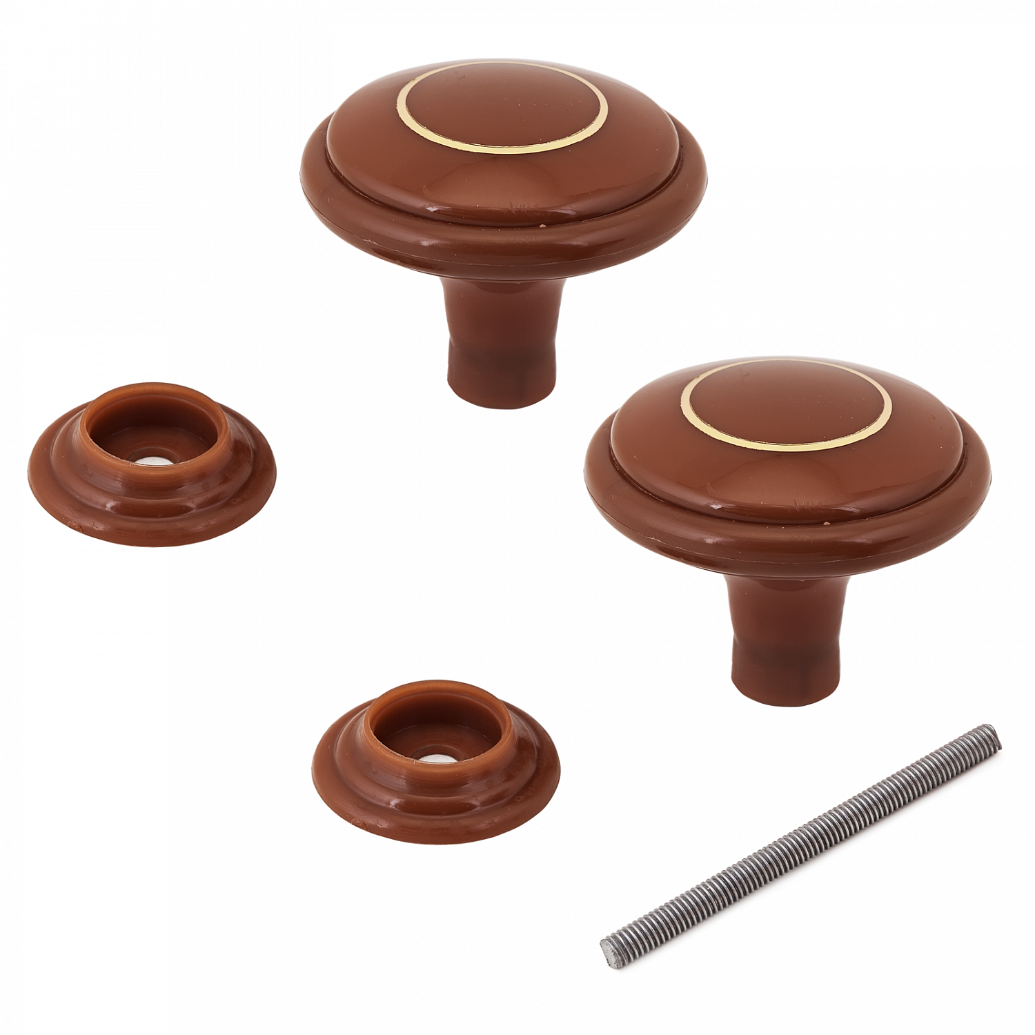 Ручка-стяжка дверная РДП-01-3 темное дерево  инд.уп. 