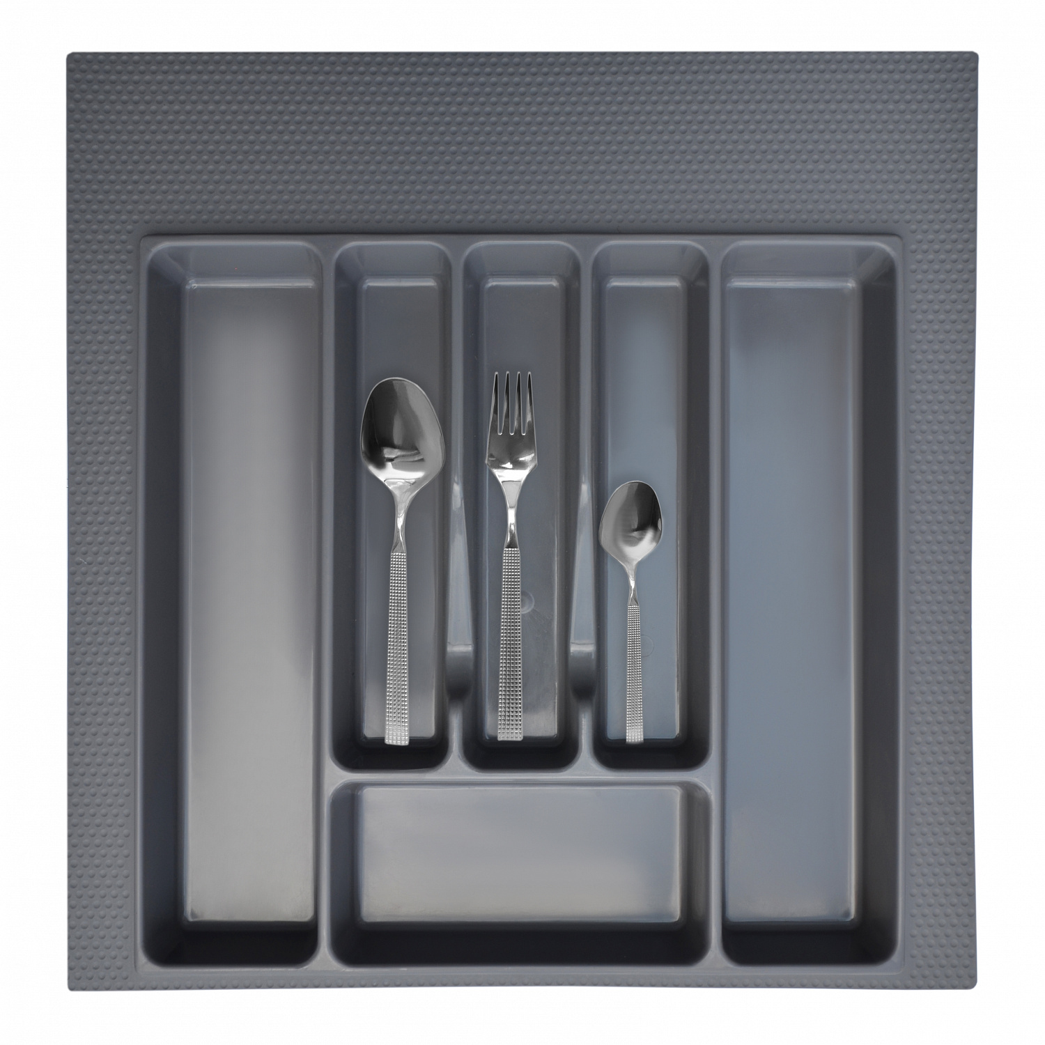 Вкладка в ящик для столовых приборов 500-550 мм серая