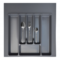 Вкладка в ящик для столовых приборов 500-550 мм серая