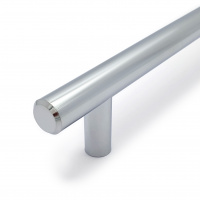 Ручка мебельная рейлинг SOLLER 8925-128 хром d-12 мм